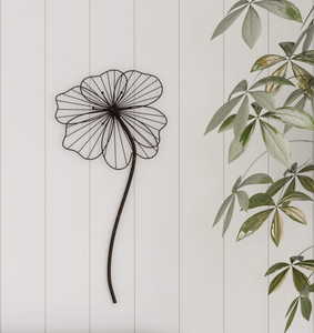 Lavish Home Wall Decor - Metal Layered Wire Flower Sculpture