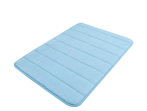 Soft Memory Foam Mat Bathroom Floor Shower Rug Set Light blue, 20 x 32 and 17 x 24