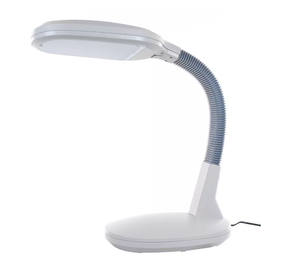 Lavish Home 26 in. White LED Sunlight Desk Lamp with Dimmer Switch
