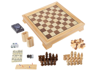 Hey Play Deluxe 7-in-1 Game Set - Chess - Backgammon Etc,