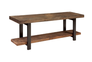 Pomona Metal and Reclaimed Wood Bench