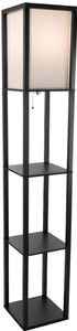 Lavish Home Floor Lamp � Etagere Style Standing Light with 3 Tiers of Storage