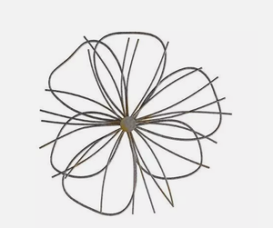 Metallic Wire Layer Flower Sculpture Contemporary