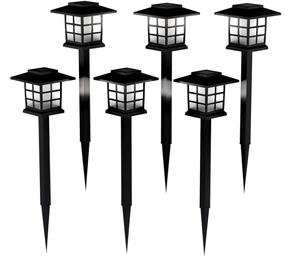 Lot of 6 Pure Garden Pathway Coach Lights-15� Water Resistant