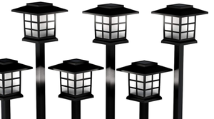 Lot of 6 Pure Garden Pathway Coach Lights-15� Water Resistant