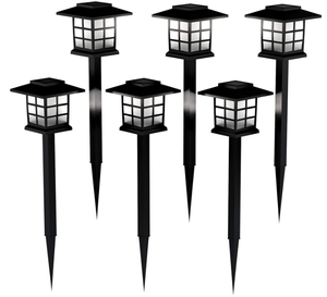 Lot of 6 Pure Garden Pathway Coach Lights-15� Water Resistant