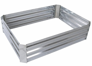 Pure Garden Raised Garden Bed and Plant Holder Kit with Adjustable Galvanized Iron for Growing Flowers, Vegetables, Herbs