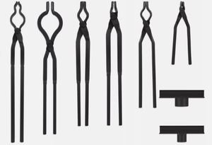 8PCS Starter Blacksmith Tool Set Blacksmith Tongs