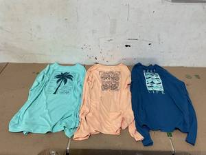 3PCS Size Large Reel Life Womens Tops