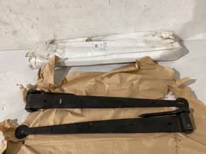 LOT OF 4 Black Strap Gate Hinges Large
