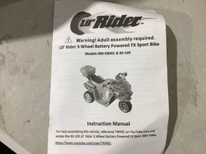 Lil� Rider 3-Wheel Battery-Powered Electric Motorcycle for Kids, Green