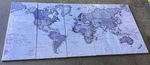 5PCS iKNOW FOTO Vintage World Map Wall Art Abstract Prints Paintings