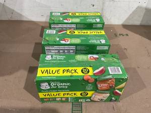 LOT OF 3 Gerber 20 Jars 1St Foods Organic Baby Food Fruit & Veggie Value Pack