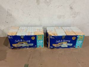 LOT OF 2 Member�s Mark 2-Ply Facial Tissues, Flat Boxes 160 tissuesbox, 12 boxes