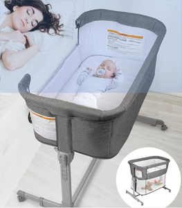 3 in 1 Baby Bassinet, Bedside Sleeper, & Playpen, Easy Folding Portable Crib