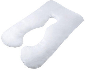 Bluestone Pregnancy, Full Body Maternity Pillow with Contoured U-Shape, Back Support, White