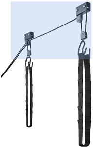 Rad Sportz Kayak Storage Hoist - Overhead Pulley System with 125lb Capacity for Canoes, Bikes, Ladders, and More