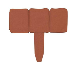 LOT OF 2 Plastic Garden Edging Stone-Look Border-Decorative Flower Bed Fence for Landscaping, Set of 10