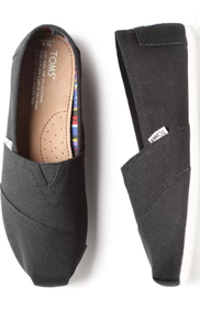 Women Black Canvas Slip-Ons Slip On Sneakers For Women Size 9.5