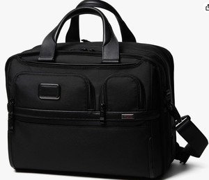 Tumi ALPHA3 Mens Expandable Organizer Laptop Brief, Black