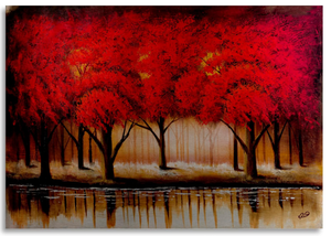 Masters Fine Art Parade Of Red Trees Ii Art