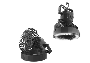 LOT OF 2 Wakeman LED Lantern, 2 in 1 Battery Powered Fan and Lantern Outdoors