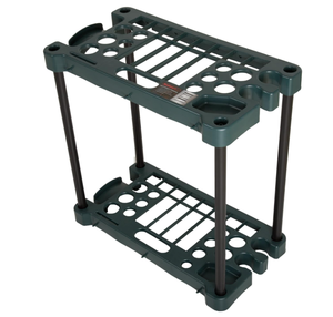 Stalwart Garden Tool Organizer Utility Rack Holds up to 30 Yard Tools to Maximize Floor Space - Garage Storage and Organizers Green