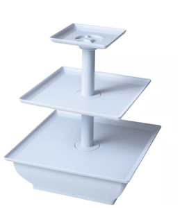 3-Tier Collapsible Dessert Stand with Self Storing Base