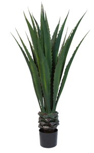 Pure Garden Giant Agave Fake Plant Faux Succulent with Pot