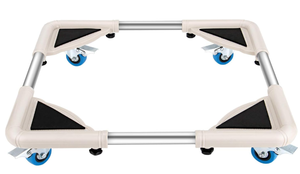 Furniture Dolly, Adjustable Washer Roller Stand with 4 Locking Swivel Wheels