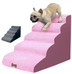 Dog Stairs for Small Dogs to high beds, 5 Steps Dog pet ramp Stairs