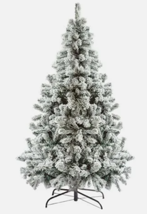 YUG 6ft Snow Flocked Artificial Holiday Christmas Tree for Home