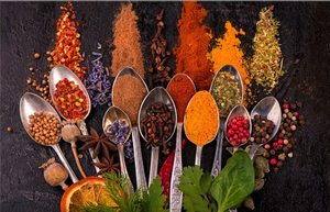 Large Spices Artwork Canvas Painting Cooking Spices Put on Each Spoon Chef Gift Kitchen Wall Art