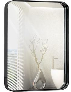 Hamilton Hills Metal Black Frame Mirror for Bathroom