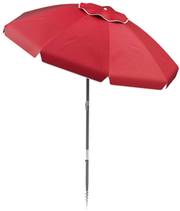 Pure Garden Beach Umbrella with 360 Degree Tilt- Portable Outdoor Sun Shade Canopy