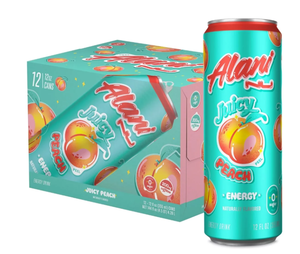 LOT OF 10 12 Pack Alani Nu Energy Drink, Juicy Peach