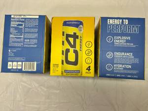 lot 423 image: 3x 4 Packs C4 Energy Drink 12oz Cans Best by 022024