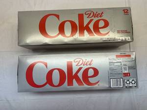 lot 318 image: 2x 1-12oz Cans Diet Coke