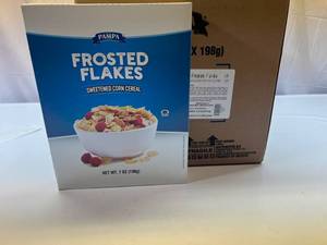 lot 255 image: 12x 7 oz Pampa Frosted Flakes