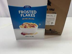 lot 259 image: 12x 7 oz Pampa Frosted Flakes