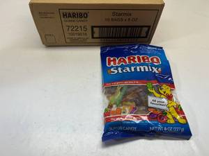 lot 275 image: JJ. 10x 8oz Haribo Starmix Gummi Candy Best by 042024