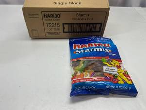 lot 277 image: JJ. 10x 8oz Haribo Starmix Gummi Candy Best by 042024