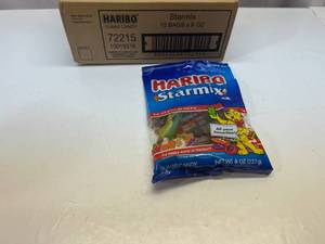 lot 278 image: JJ. 10x 8oz Haribo Starmix Gummi Candy Best by 042024