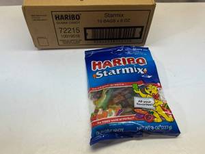 lot 279 image: JJ. 10x 8oz Haribo Starmix Gummi Candy Best by 042024