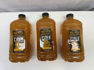 lot 298 image: 3x 64oz Honeycrisp Apple Cider
