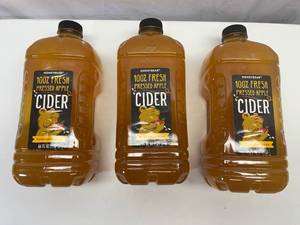 lot 303 image: 3x 64oz Honeycrisp Apple Cider
