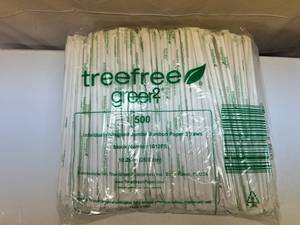 lot 463 image: JJ. 500x 10.25in Jumbo Bamboo Straws-individually Wrapped