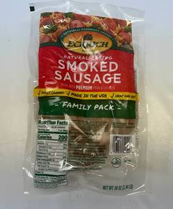 lot 322 image: G. Eckrich Smoked Sausage-2.44lb Family Pack Best by 02132024