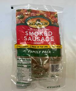 lot 327 image: G. Eckrich Smoked Sausage-2.44lb Family Pack Best by 02132024