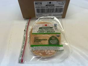 lot 337 image: D. 12x 6oz Applegate Organics Oven Roasted Turkey Breast Best by 02142024